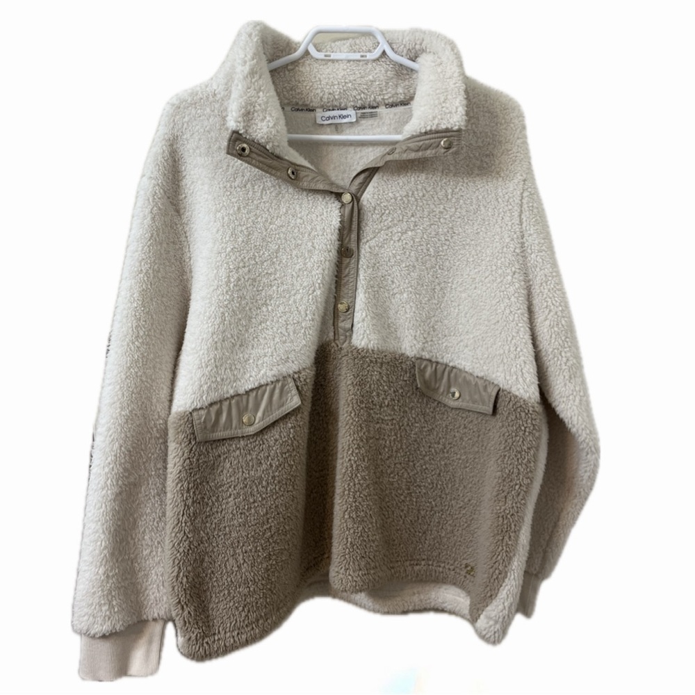Calvin Klein fuzzy pullover 1/4 zip
